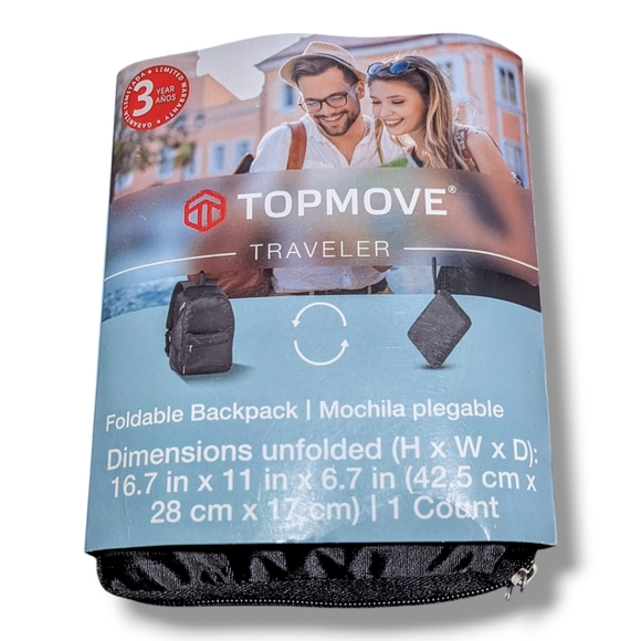 TOPMOVE® Folding Backpack w/ Built-in Carrying Case 20L Packable Ultra Light - Picture 15 of 15